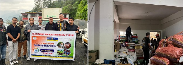 Flood relief, North Sikkim